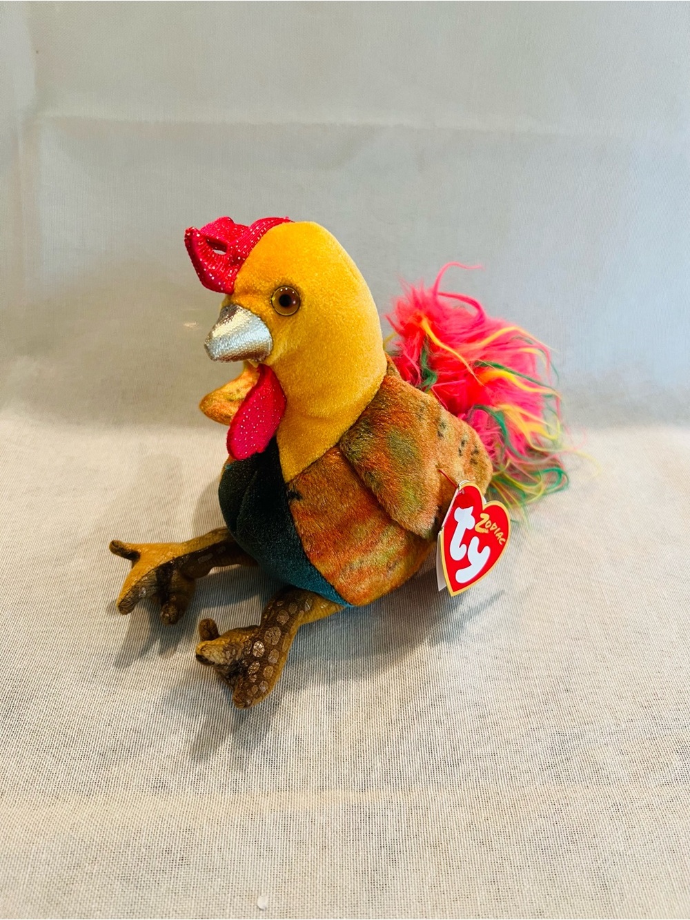 Vintage Rare Collectible Ty Beanie Baby Zodiac Rooster